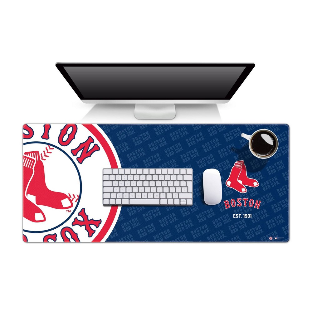 Photos - Accessory MLB Boston Red Sox Logo Series Desk Pad