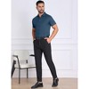 INSPIRE CHIC Men's Button Down Short Sleeve Solid Color Business Dress Shirts - 4 of 4