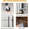 Dog Crate Furniture with Adjustable Height Feeder&360¡ã Wheels for Easy Mobility,Heavy Duty Dog Kennel Indoor for Large Dogs,Dog Crate End Table - 2 of 4
