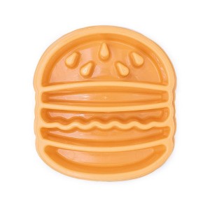 ZippyPaws Happy Bowl - Slow Feeder Dog & Puppy Bowl, Interactive Puzzle Feeder, Up to 10x Slower Eating, Non Slip Base, Holds 4 Cups - Hamburger - 1 of 4