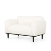 Contemporary 2-Seater Loveseat with Birch Wood Legs - 4 of 4