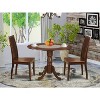HomeStock 3-Pc Mahogany Finish Solid Wood Top - Dining Room Set - Seats 4 - 2 of 4