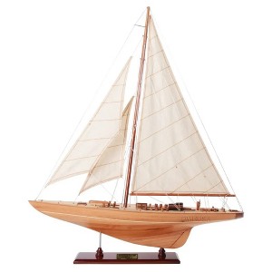 Endeavour Small Sailboat Model – 31 Inch Handcrafted Wooden Yacht By Old Modern Handicrafts - 1 of 4