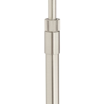 Adjustable Silver Pharmacy Floor Lamp with LED Light