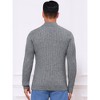INSPIRE CHIC Men's Solid Color Quarter Zip Knitted Mock Neck Polo Sweater - 3 of 4