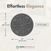 Garden Central 4 Pack 18” x 18” Pendant Round Decorative Stepping Stones, Grey - Outdoor Yard Decoration Kit for Gardening and Landscaping - 4 of 4