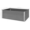 vidaXL Garden Raised Bed Gray Wood-plastic Composite, Aluminum - 59.1" x 39.4" x 21.3" - 4 of 4