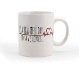 Surreal Entertainment Greys Anatomy Derek Coffee Mug | It's A Beautiful Day To Save Lives | 16 Ounces