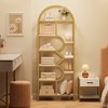 Etagere Bookshelf, Arched Display Rack with 9-Tier Display Open Shelves, Freestanding Bookcase with Metal Frame for Living Room, Bedroom, Office - 4 of 4