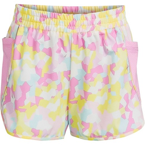 Lands' End Kids Athletic Side Pocket Active Shorts - Xxs - Bright Dot Camo