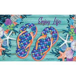 Briarwood Lane Doormat 30x18 Indoor Outdoor Enjoy Life Flip Flops Summer For Summer Doormat - 1 of 4