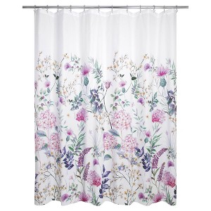 Bloomstruck Shower Curtain - Allure Home Creations: Botanical Microfiber, Machine Washable, No Accessories Included - 1 of 4