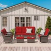 UPTION 6-Piece Steel Outdoor Patio Conversation Seating Set - 4 of 4