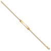 Black Bow Jewelry 14k Yellow Gold Curb Link I.D. Bracelet with Lobster Clasp - 7 Inch - 2 of 4