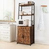 70.8" Industrial Bakers Rack with Drawer & Cabinet, 5-Tier Heavy Duty Microwave Stand, Freestanding Kitchen Storage Shelf - 2 of 4