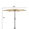 CAVINAS 9 Ft Patio Umbrella with Crank,Outdoor Umbrella with Carry Bag for Garden and Yard,No Base - 3 of 4