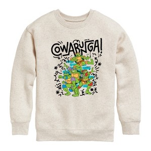 Boys' - Teenage Mutant Ninja Turtles - Cowabunga Graphic Long Sleeve Fleece Sweatshirt - 1 of 4