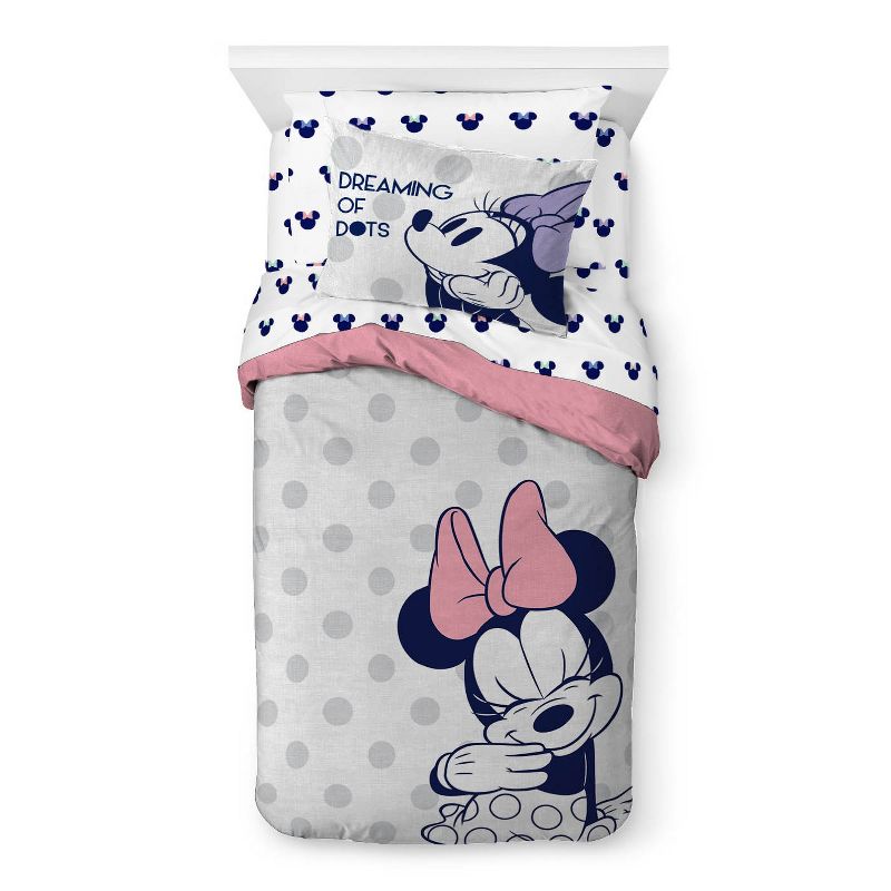 Saturday Park Disney Minnie Mouse Dreaming of Dots 100% Organic Cotton Bed Set, 3 of 10