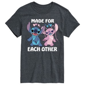 Men's - Lilo and Stitch - Made For Each Other Short Sleeve Graphic T-Shirt - 1 of 4