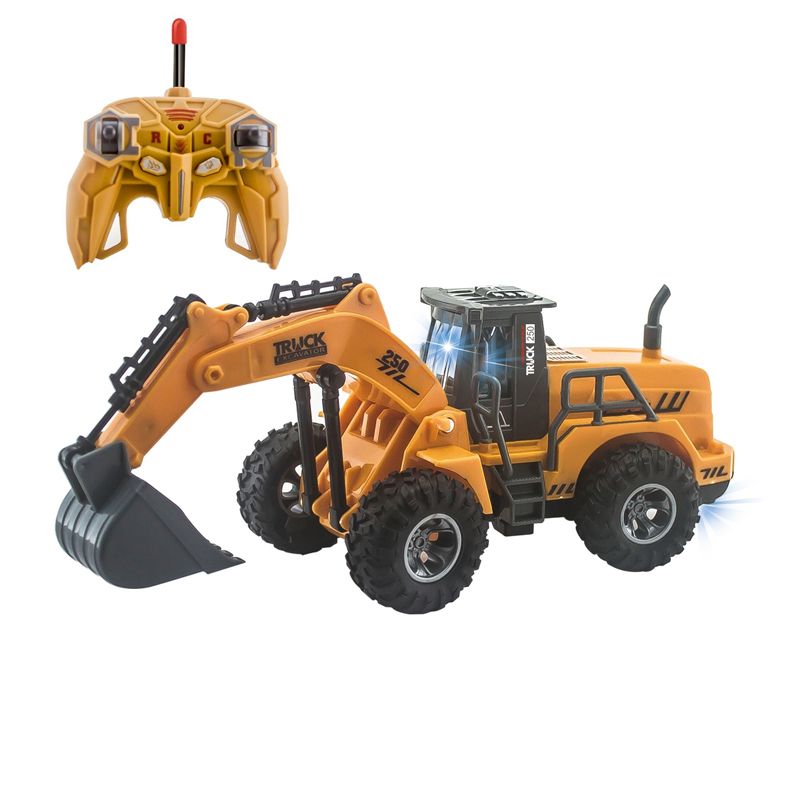 Link 1:30 RC Excavator Construction Vehicle Radio Control Truck With 5 Channels - Yellow, 3 of 5