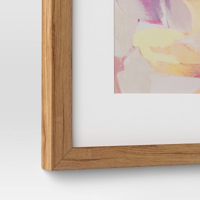 Set of 2 16" x 20" Natural Framed Abstract Wall Art Prints