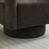 29.1" Boucle Swivel Accent Chair with Open Back and Removable Cushion - 3 of 4