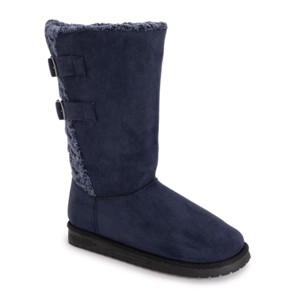 MUK LUKS Women's Jean Boots, Navy, 10 - 1 of 4