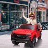 Jojoka 12V Kids Ride On Truck, Licensed by Chevrolet Silverado Electric Car w/Remote, MP3/Bluetooth, LED Lights, Suspension - 2 of 4