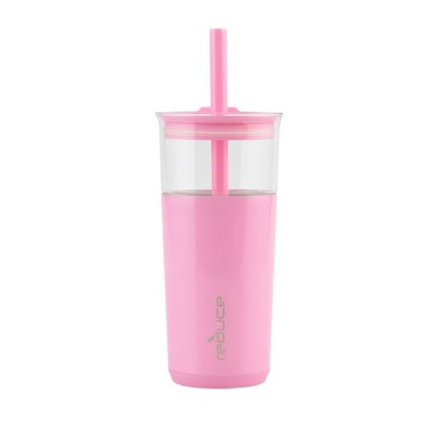 Casewin 24oz Large Reusable Full Studded Cup (Tumbler) with lid, Stylish  with Straw and Straw Cover, Double Walled, BPA Free (Gradient Pink Green) 