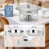 Round Chafing Dish Buffet Set, 5 Quart Stainless Steel Deep Pans Chafer Dish with Water Pan, Fuel Holder, Buffet Servers for Party Catering - 2 of 4