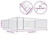 vidaXL Outdoor Dog Kennel Large Dog Crate Dog Cage Playpen Galvanized Steel - 4 of 4