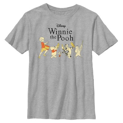 Boy\'s Winnie The Pooh - Parade Medium Target - Athletic Music : T-shirt Heather