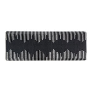 World Rug Gallery Bohemian Stripe Cushioned Anti Fatigue Standing Kitchen Mat  - BLACK 18'x47' - 1 of 4
