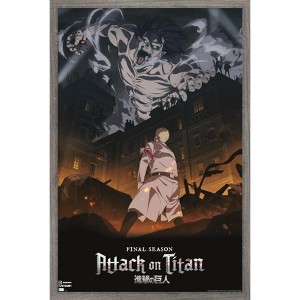 Trends International Attack on Titan: Season 4 - Key Visual 1 Framed Wall Poster Prints - 1 of 4