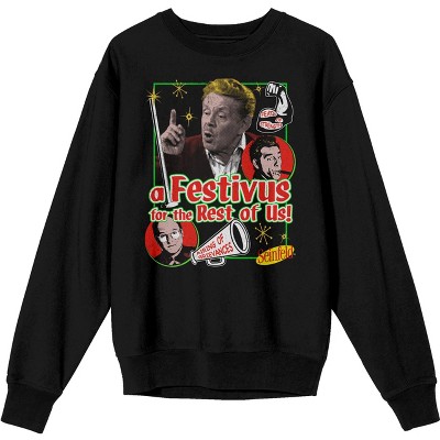 Seinfeld A Festivus For The Rest Of Us Men's Black Long Sleeve Shirt ...