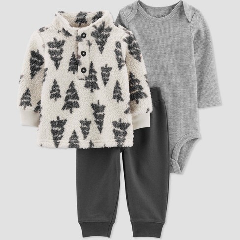 Carter's Baby Girls 2-Pc. Fuzzy Pullover & Leggings Set