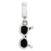 Black Bow Jewelry Sterling Silver & Black Enamel Sunglasses Dangle Bead Charm - 2 of 4