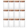 12 Pcs Round Spice Jars with Bamboo Lids and Stickers, Glass Storage Jars, Candy Jars, Coffee Jars, Salt Jars, Pepper Jars, Tea Jars - 3 of 4