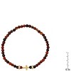 Steeltime  men's sterling silver cross and red tiger eye beaded stretch bracelet - 3 of 3