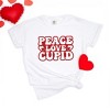 Simply Sage Market Women's Peace Love Cupid Balloon Letters Short Sleeve Garment Dyed Tee - 3 of 4