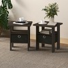 HOMLUX Set of 2 End Table Nightstand with Bin Drawer, Multiple Color Options - 2 of 4