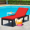 Costway Patio Rattan Lounge Chair Chaise Recliner Adjust Cushion Cover - 2 of 4