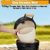 13 in.Portable Ceramic Charcoal Grill with 10.6 in. Stainless Steel Iron Cooking Grate, Heat Deflector, Ash Tool - 4 of 4