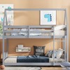 NicBex Twin over Twin Bunk Bed House-Shaped Wooden Bed Frame with Ladder and Full Length Guardrail, Space Saving, No Box Spring Required - 2 of 4