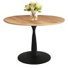 Harrison 35'' Round Dining Table with Metal Pedestal Base MDF Wood Dining Table Top for Kitchen Dining Room Small Space-Maison Boucle - 4 of 4