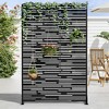 Wooakway 72"H 47"W Outdoor Metal Garden Trellis Privacy Screen Lattice Panel Indoor Room Divider - 2 of 4