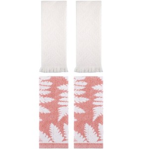 REGALWOVEN 4 Pcs Cotton Soft Absorbent Decorative Hand Towels for Bathroom Kitchen 13 x 29 Inch - 1 of 4