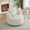 AENKYO 360 degrees 40-inch Round Chair , Deep Seat Modern Compressible Lounge Chair with Pocket Spring Support for Living Room & Office - 2 of 4