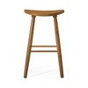 HomeRoots 30" Natural Solid Wood Backless Bar Height Bar Chair - 4 of 4
