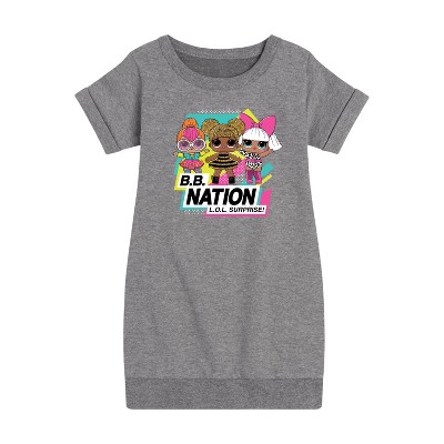 - LOL Surprise! - B.B. Nation Graphic Short Sleeve Fleece Dress